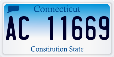 CT license plate AC11669