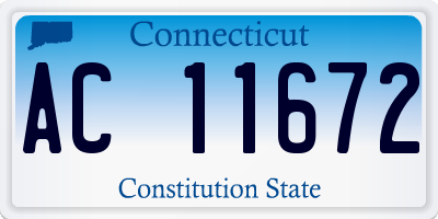 CT license plate AC11672