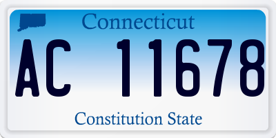 CT license plate AC11678
