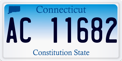 CT license plate AC11682