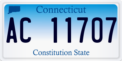 CT license plate AC11707