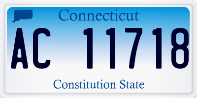 CT license plate AC11718