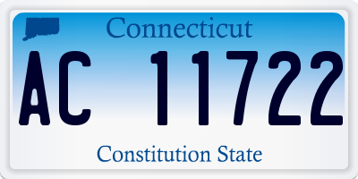 CT license plate AC11722