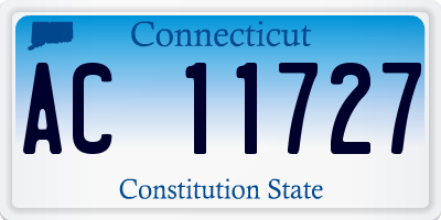 CT license plate AC11727