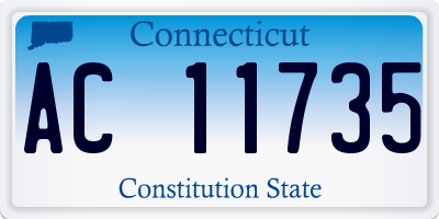 CT license plate AC11735