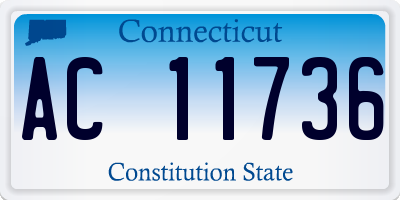 CT license plate AC11736