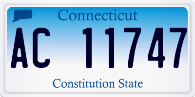 CT license plate AC11747