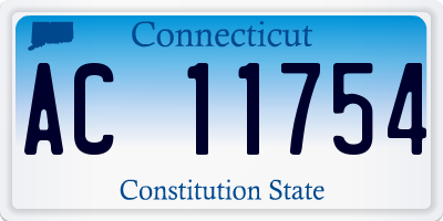 CT license plate AC11754