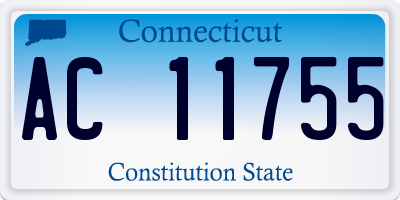 CT license plate AC11755