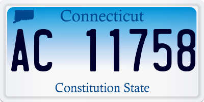 CT license plate AC11758