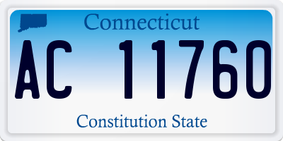 CT license plate AC11760