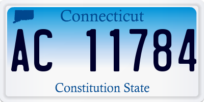 CT license plate AC11784