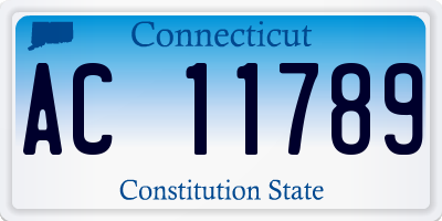 CT license plate AC11789