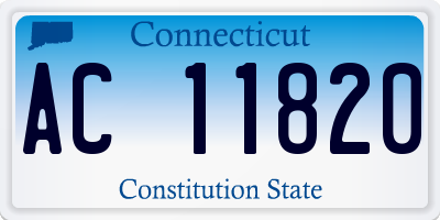 CT license plate AC11820