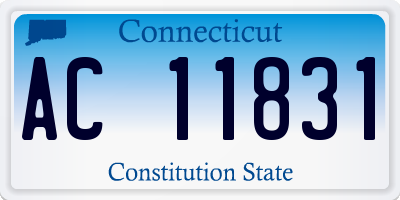 CT license plate AC11831