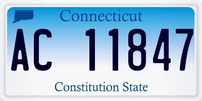 CT license plate AC11847