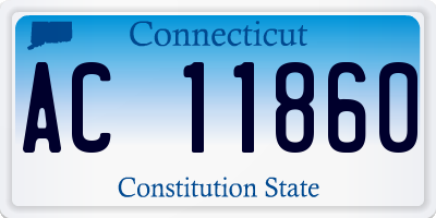 CT license plate AC11860