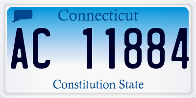 CT license plate AC11884
