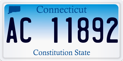 CT license plate AC11892