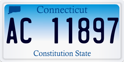 CT license plate AC11897