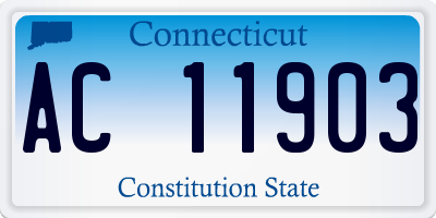 CT license plate AC11903