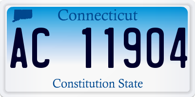 CT license plate AC11904