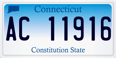 CT license plate AC11916