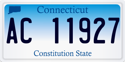 CT license plate AC11927
