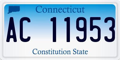 CT license plate AC11953