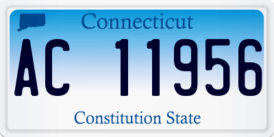 CT license plate AC11956