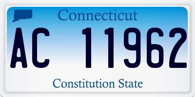 CT license plate AC11962