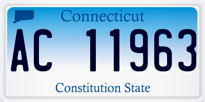 CT license plate AC11963