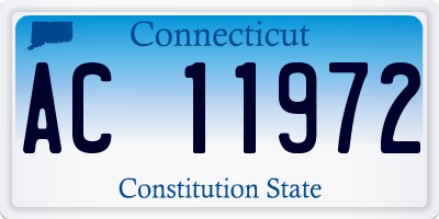 CT license plate AC11972
