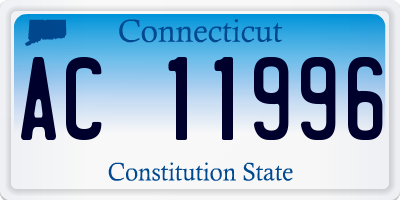 CT license plate AC11996