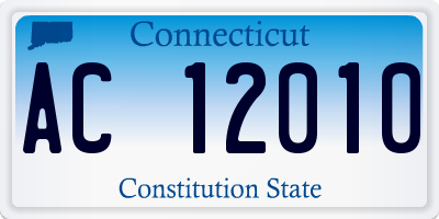 CT license plate AC12010