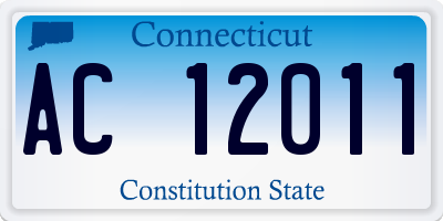 CT license plate AC12011