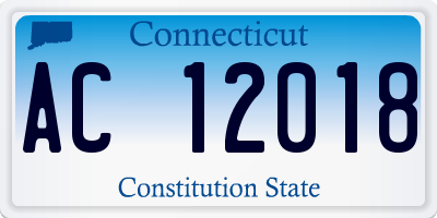 CT license plate AC12018