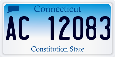 CT license plate AC12083