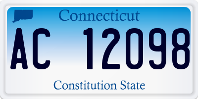 CT license plate AC12098