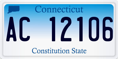 CT license plate AC12106