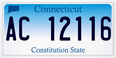 CT license plate AC12116