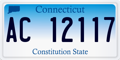CT license plate AC12117
