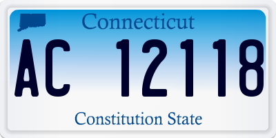 CT license plate AC12118