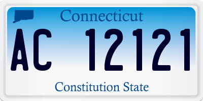 CT license plate AC12121