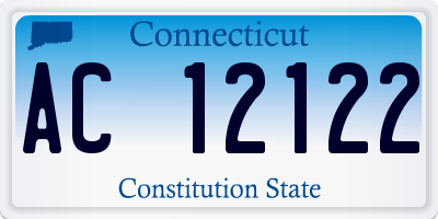 CT license plate AC12122
