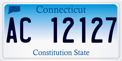 CT license plate AC12127
