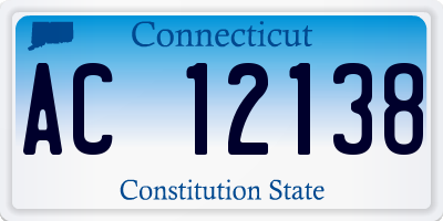 CT license plate AC12138