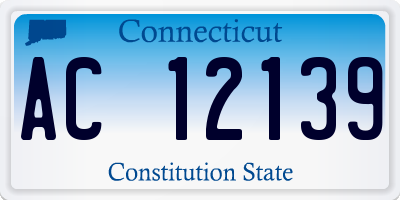 CT license plate AC12139