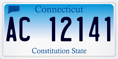 CT license plate AC12141