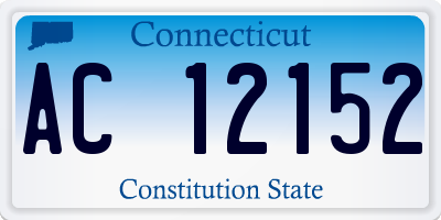 CT license plate AC12152